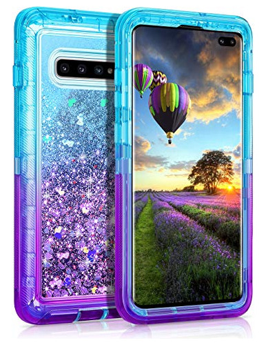 Caso Casos Galaxy S10 Caso Brillo De Proteccion Mujeres...