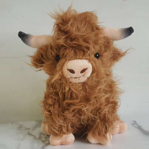 Mz Juguete De Peluche De Vaca De Las Tierras Altas Simulado