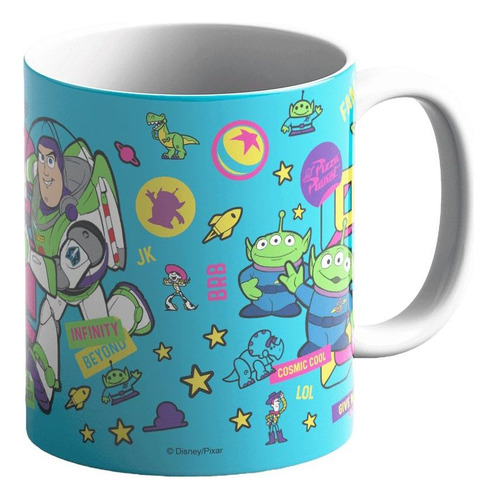 Set Único Toy Story Pixar, Taza Cerámica + Lata Metálica