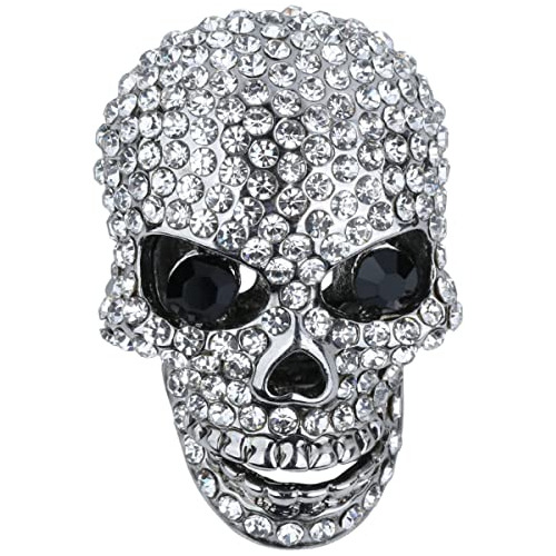 Anillo Calavera Elástico Porta Pañuelo Biker Mujer