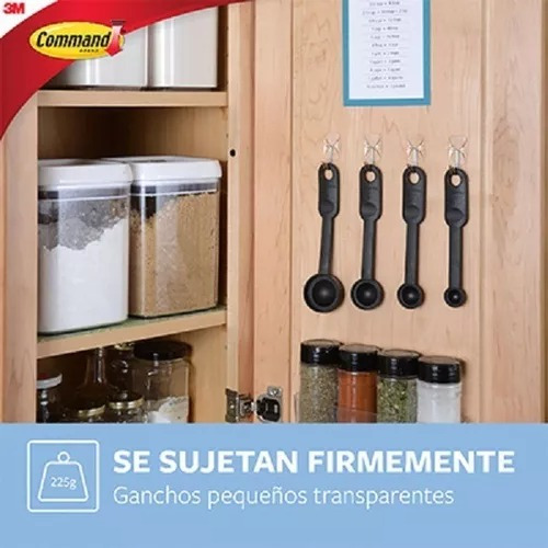 Pack-3-gancho Command Transparente-punta De Alambre 3m 17067