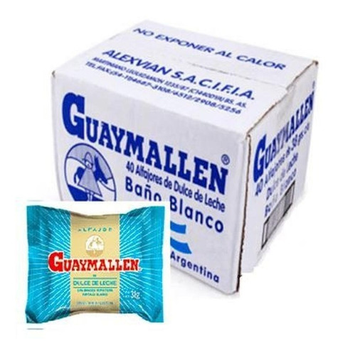 Caja Alfajor Guaymallen Blanco Y Negro X 40 Unidades