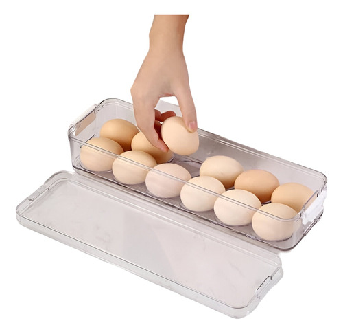 Porta Huevos Lineal De 2 Niveles Oganizador De Cocina