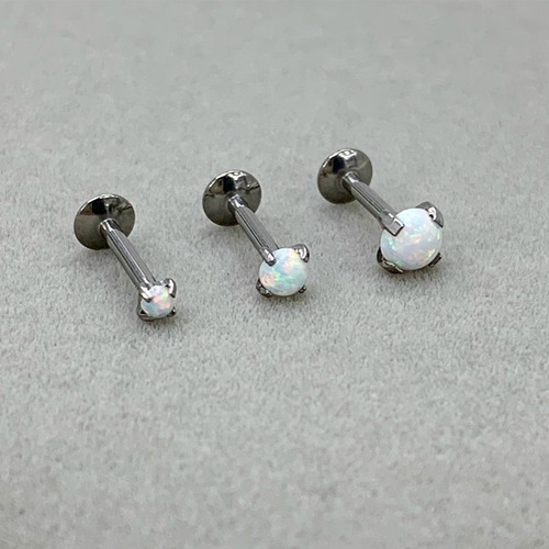 Imagen 2 de 2 de Piercing Titanio Labret Opal Corona Piercing Argentina ®