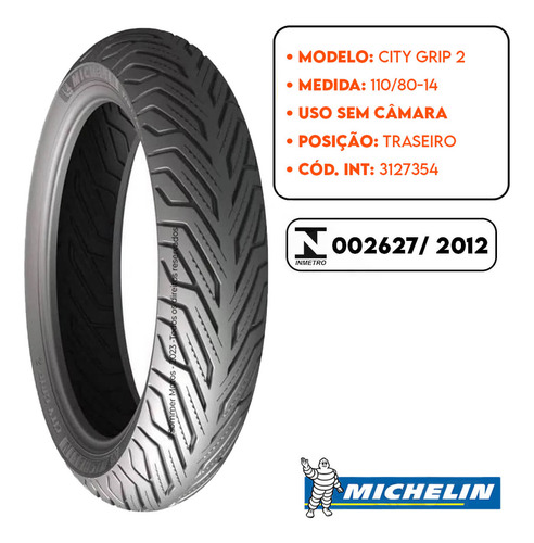 Pneu Traseiro Traxx Prince 110 110-80-14 (+ Largo) Michelin