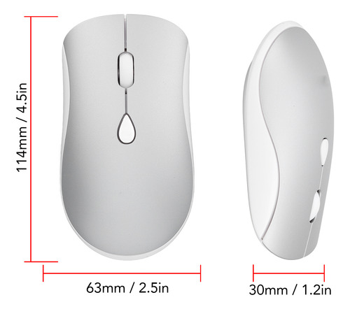 Slim Silent Mouse Óptico Portátil Inalámbrico De 2,4 G De 3