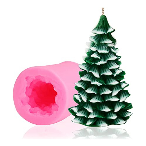 Molde De Silicona Forma De Árbol De Navidad 3d Velas, ...