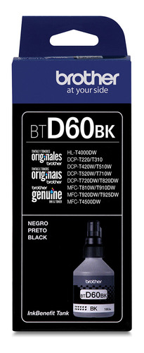 Tinta Brother Bt-d60 Negro 310 510 710 810 910 Original