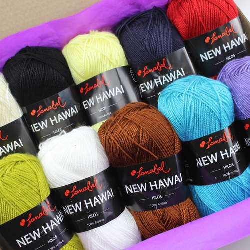 Kit De Hilo Para Tejer, New Hawai De Lanabel. 1 Kilo