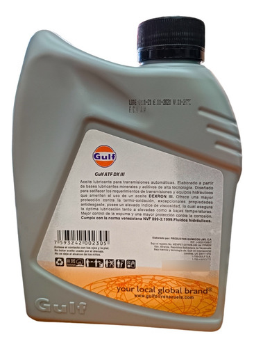 Aceite Gulf Atf Dxiii 946cm3 Para Caja Automatica