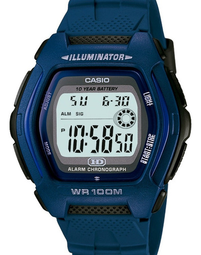 Relógio Casio Masculino Digital Azul Quadrado Hdd-600c-2avdf
