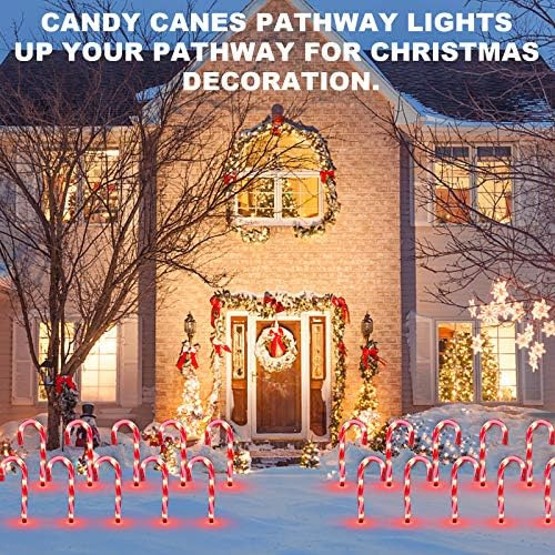 Luces De Bastón De Caramelo De Navidad, Juego De 5 Bastones