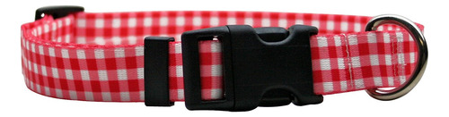 Yellow Dog Design Collar De Perro Rojo A Cuadros Para Cuello