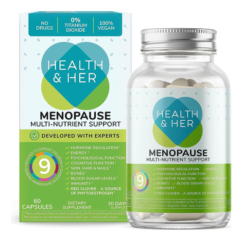 Health & Her - Suplementos De Menopausia Para Mujeres, Multi