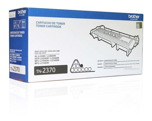 Toner Original Brother Tn-2370 Negro Hl 2320d Hl 2360dw