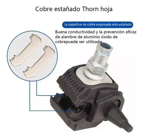 Conector De Pinza, Conector Perforador De Aislamiento, 16-95 Negro