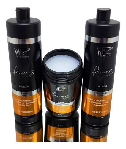 Kit Nutrição Precioza Sh 1 L - Mas 1 Kg - Con 1 L W F Export