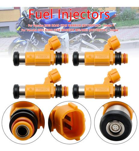 Pyz 4 Inyectores De Combustible Para Yamaha Fjr1300 Road
