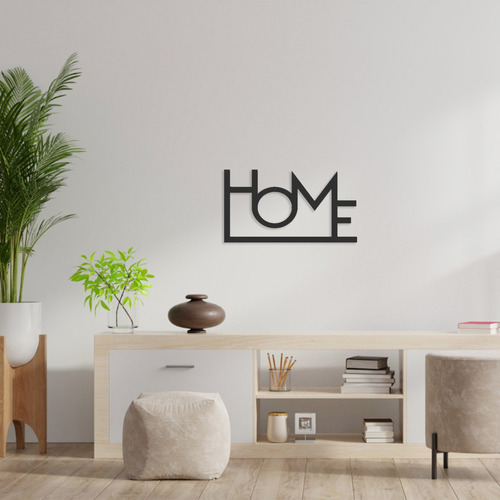 Cuadro Home Diseño Moderno Para El Hogar - Calado Mdf Negro