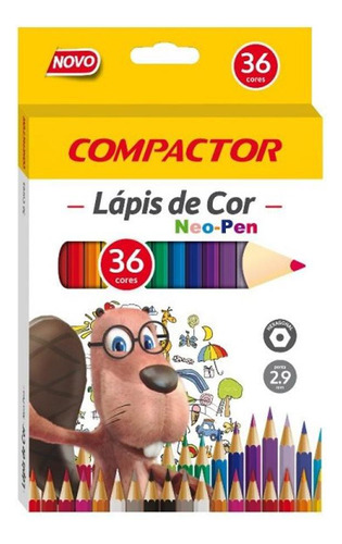 Lápis De Cor Compactor Neo-pen C/36 Cores