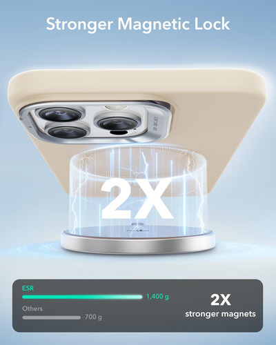 Funda De Silicona Esr Con Soporte Para iPhone 16 Pro Max Light
