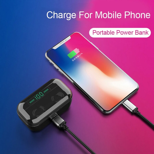 Audifonos Bluetooth 5.0 Fralugio Power Bank Para Celulares