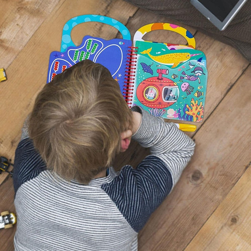 Libro Para Pintar Al Agua Niños Pequeños Montessori Oceáno