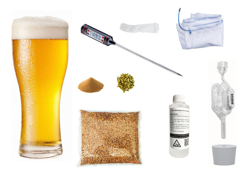 Kit Receta 16 L Cerveza Artesanal Principiante + Accesorios