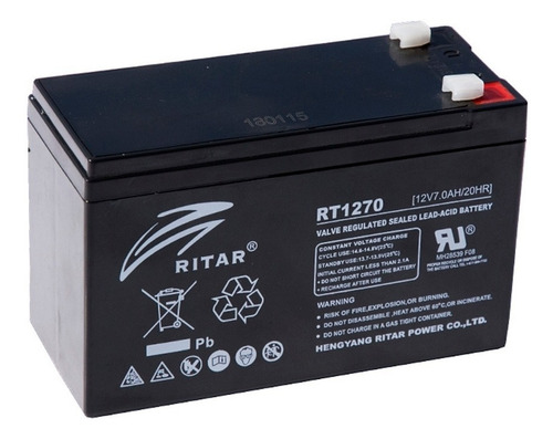 Bateria 12v 7ah Recargable P/ups, Alarma Ritar Rt-1270