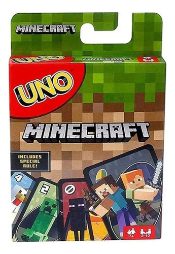 Juego De Cartas Uno Minecraftt Baraja Games Divertido 7+años