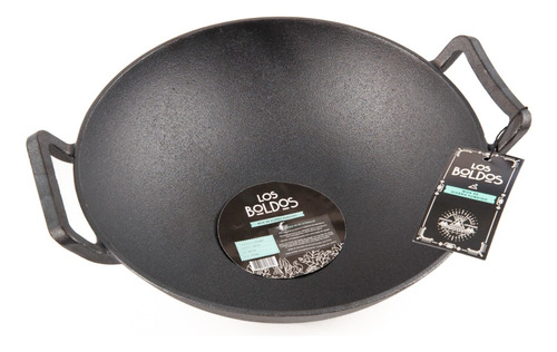 Wok De Hierro Fundido - Los Boldos Color Negro