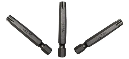 Puntas Torx T40 De 2 PLG Con Pin De Seguridad Truper (3 Und)