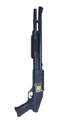 Escopeta Negra A Balines De Juguete 59cm Largo