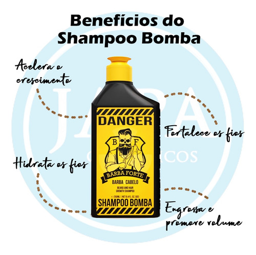 Barba Forte Danger Mini Combo Shampoo 90ml + Beard Balm 60g