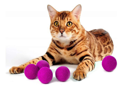 Yunxiasw Comfy Pet Supplies - Juego De 5 Bolas De Fieltro D.