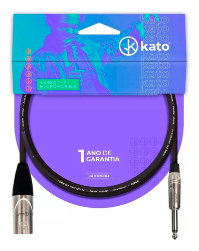 Cabo De Instrumento Desbalanceado Xlrm P10 Kato K2 7 Metros