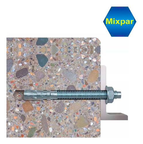 Chumbador Parabolt Pba 3/8 X 3.1/2 8,8cm C/ Porca 100 Peças