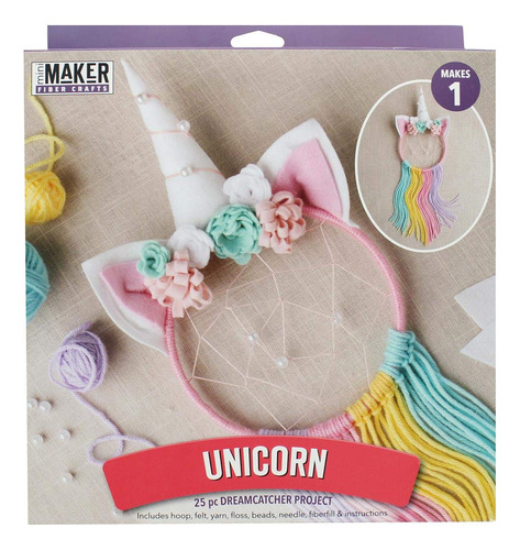 Mini Maker Unicorn Dream Catcher Kit  Incluye Aro 6.0 In Ft