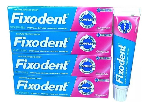 Compre 04 Tubo De  Fixodent 68gr 100% Original  +conforto