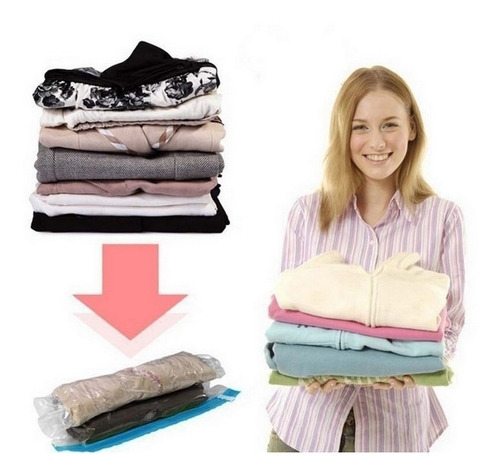 Pack X10 Bolsas Al Vacio Comprimido Bolsa Guarda Ropa 68x98c
