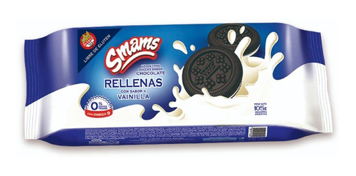 Galletitas De Chocolate Rellenas Smams 105gr X1u | Sin Tacc