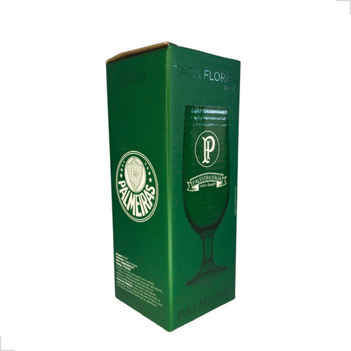Taça Vinho Palmeiras De Vidro Chopp Cerveja 300ml Luxo Prime Cor Verde