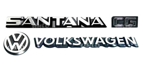 Símbolos Santana Cg Volkswagen + Vw Da Mala - 1984 À 1986