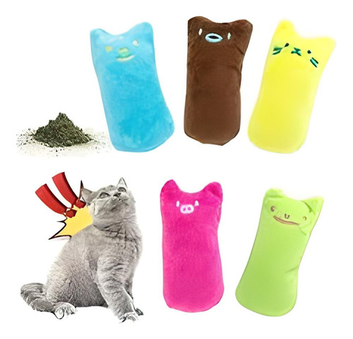 Par Juguetes Gato Catnip Peluche Mordedera Hierba Gatera