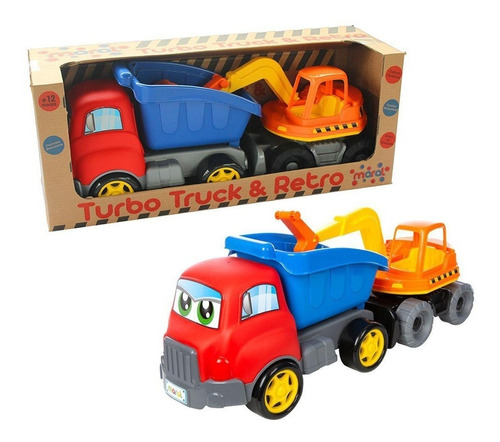 Camion Turbo Con Excavadora Para Niños -  Maral