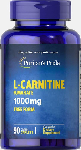 Puritan's Pride L-carnitine Fumarate 1000 Mg-90 Caplets