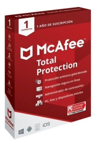 Mcafee Total Protection (2024) 1 Dispositivo 1 Año Oficial