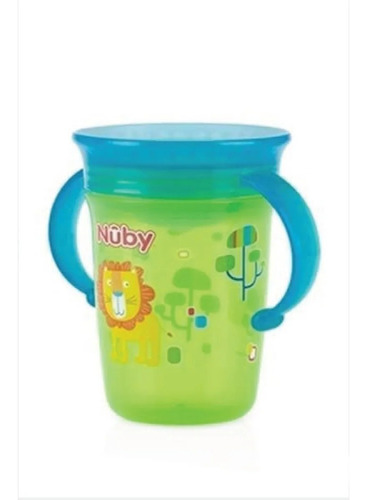 Nuby Vaso 360 Wonder Con Asa Y Tapa 240 Ml Antiderrame