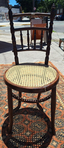 Antigua Silla Thonet Con Esterilla. A Restaurar 