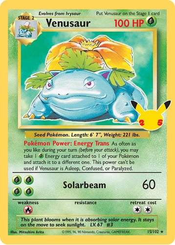 Venusaur 15/102 Pokemon Celebrations Classic Collection